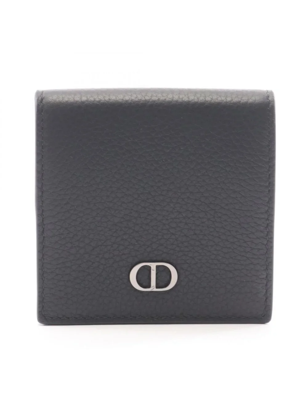 Dior Coin Purse CD Logo Black Leather CD Icon